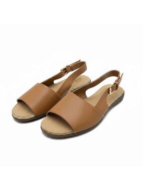 Comfortview Womens Size 9 Wide Adele Brown Sandals Adjustable Cushioned Sole NEW
